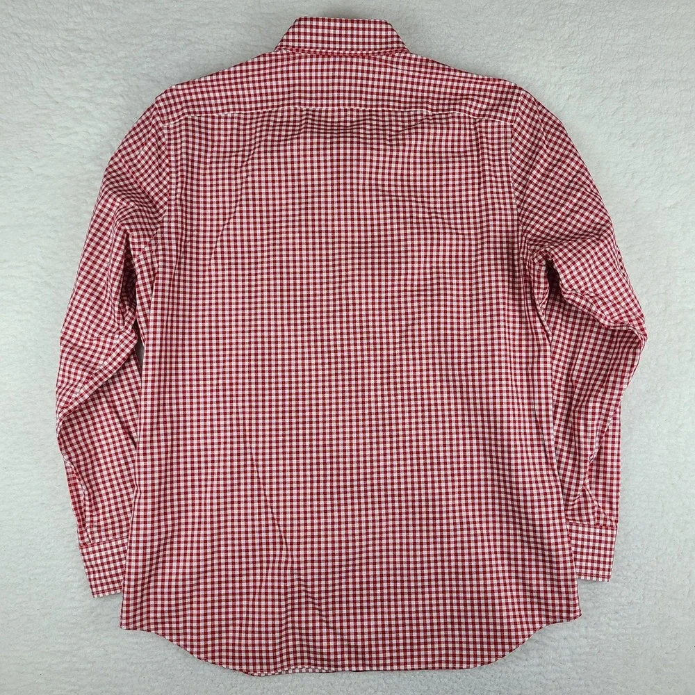 Banana Republic Dress Shirt Men XL Dark Red Non Iron Tailored Slim Fit Button Up